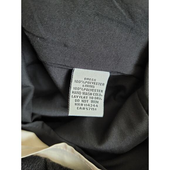 Eliza J Little Black Lace Overlay Cutout Pleated Sheath Cocktail Dress Size 14 - Picture 5 of 9